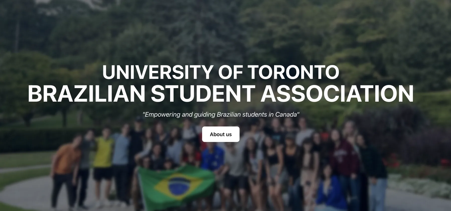 BRASA UofT website homepage